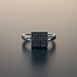 Adjustable 1 Carat Diamond Square Cluster Ring