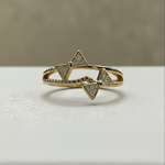 Adjustable 1 Carat Diamond Star Geometric Ring