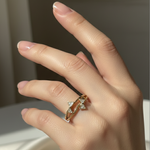 Adjustable 1 Carat Diamond Star Geometric Ring